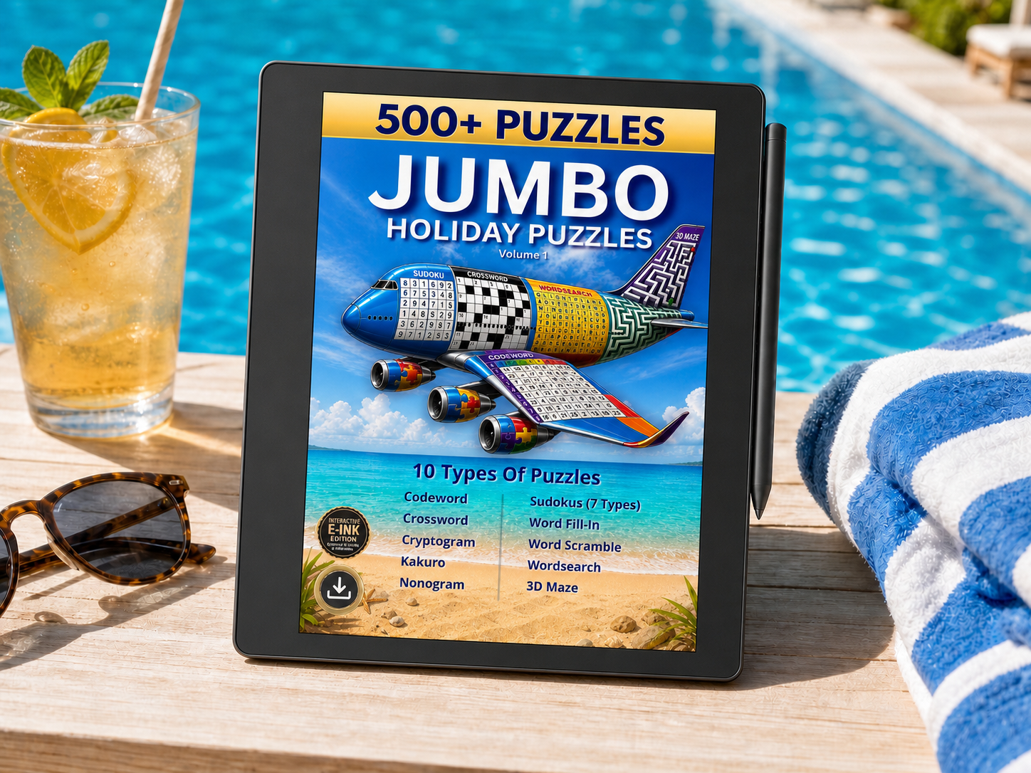 Jumbo Holiday Puzzles Poolside Edition